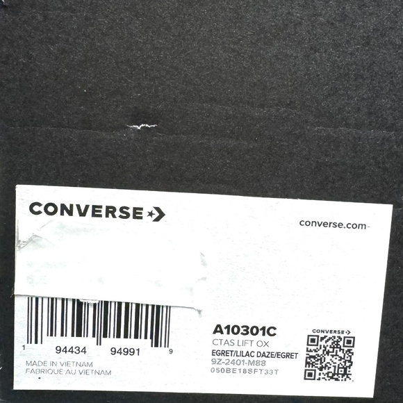 Converse Chuck Taylor Lift Platform Low Shoe Women Sneakers Egret Canvas A10301C - Picture 9 of 9